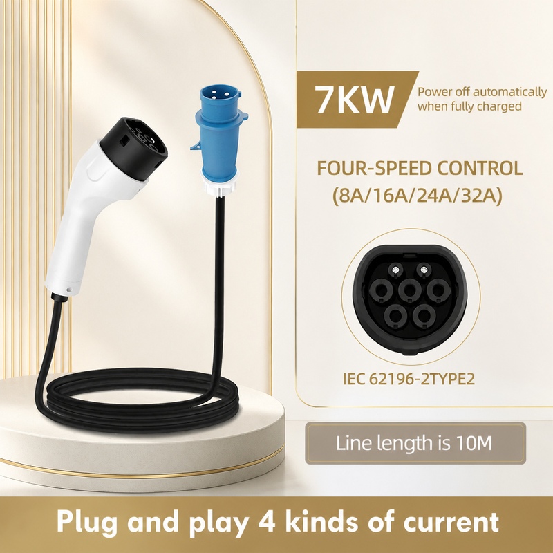 Portable Ev Charger 32A Type 2 Cee Plug - Chargeur portable pour véhicule électrique ROMADA