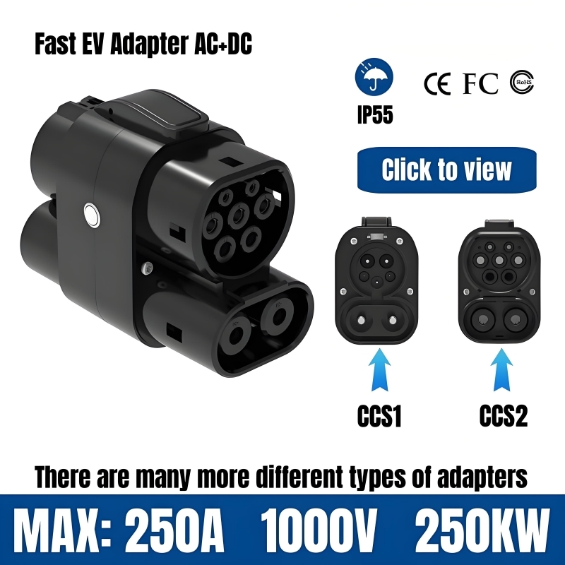 Ccs2 To Ccs1 Fast Charge Adapter 250Kw - Adaptateur de charge pour véhicules électriques