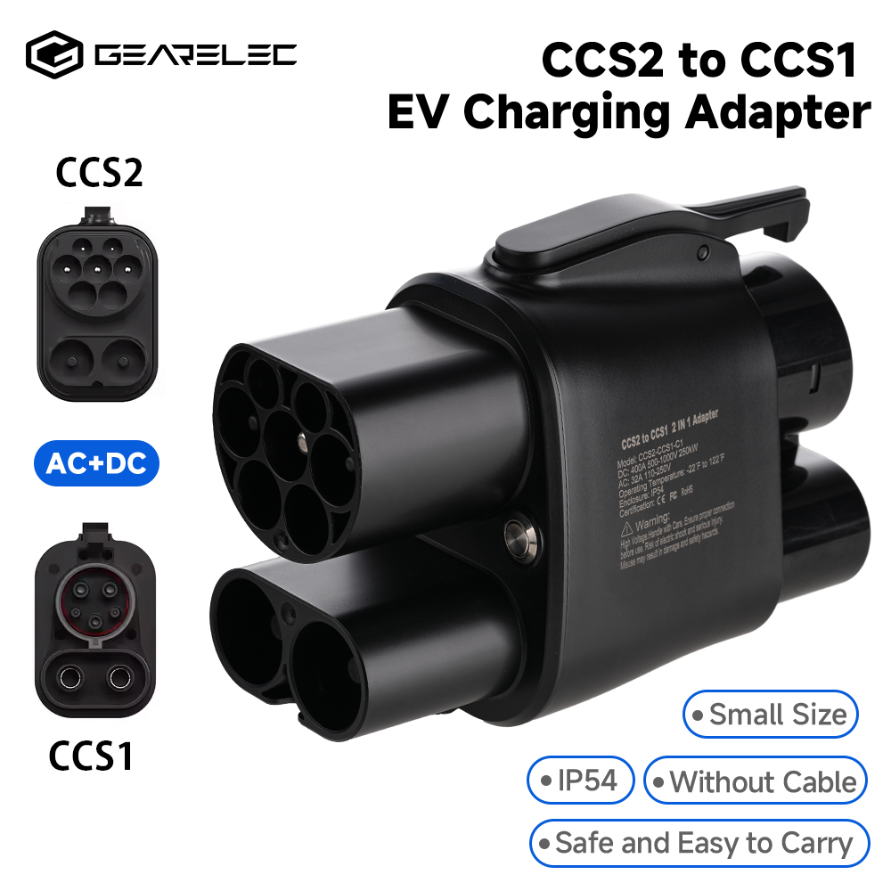 Ccs2 To Ccs1 Fast Charge Adapter 250Kw - GEARELEC CCS2 à CCS1 adaptateur DC