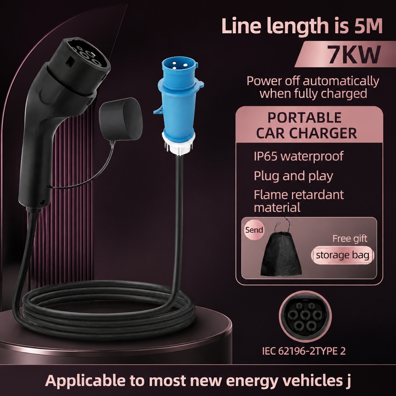 Portable Ev Charger 32A Type 2 Cee Plug - Chargeur portable pour véhicule électrique ROMADA