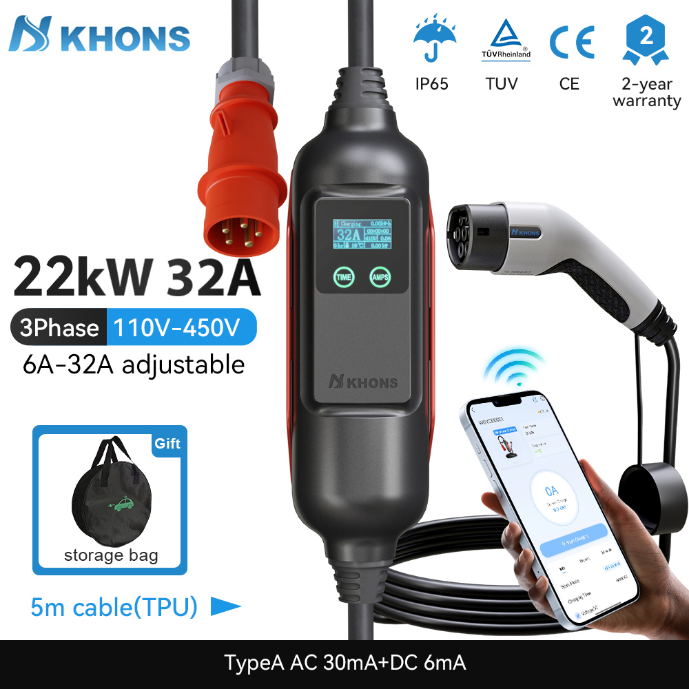 Tiens ons Portable EV Chargeur - Portable Ev Charger 32A Type 2 Cee Plug avis et prix