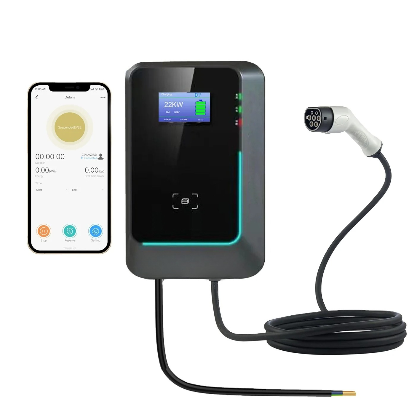 Nouvelle Station de Recharge M - 22Kw Wallbox Type 2 Ocpp Rfid avis et prix