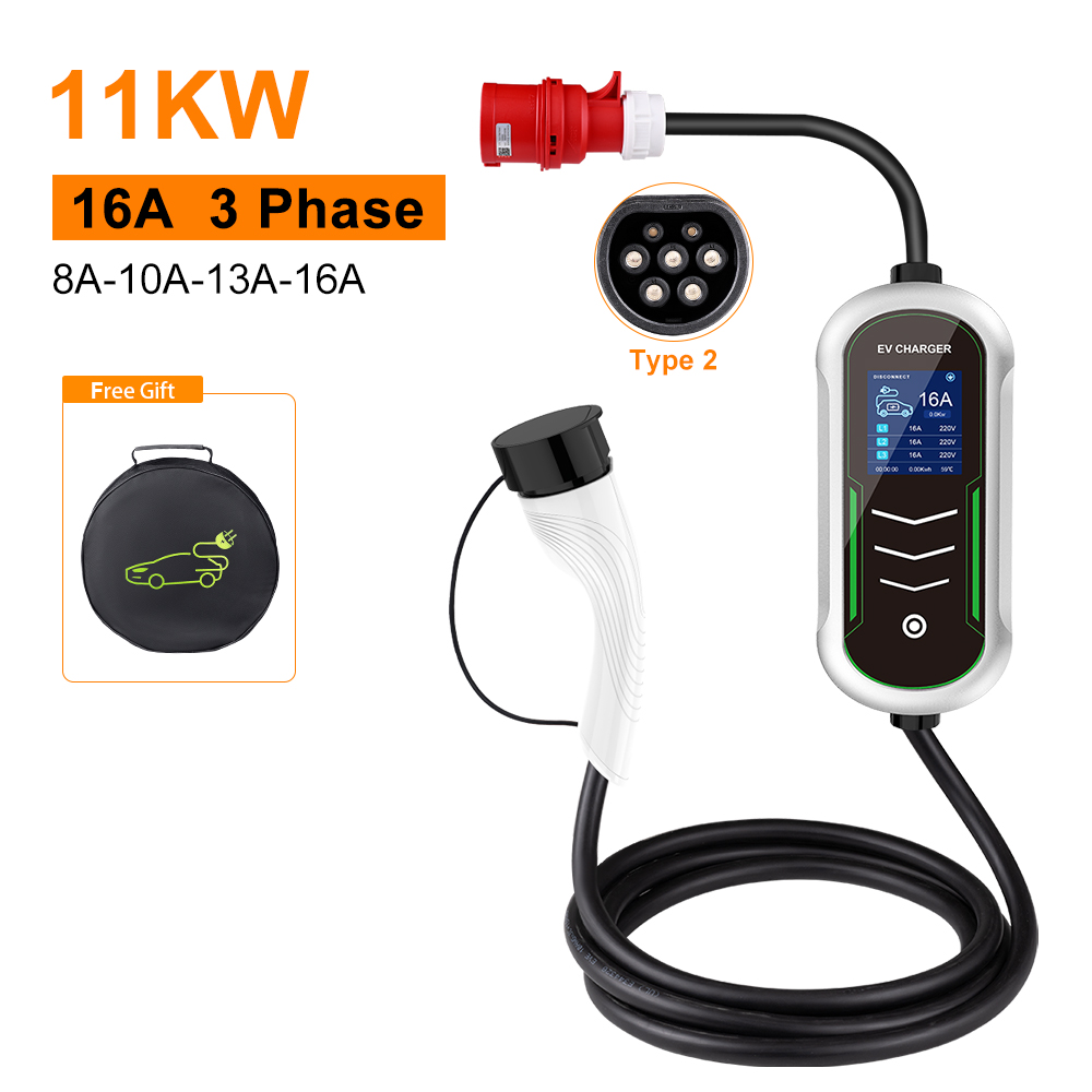IPENGEN 11KW EV chargeur Porta - Portable Ev Charger 32A Type 2 Cee Plug avis et prix