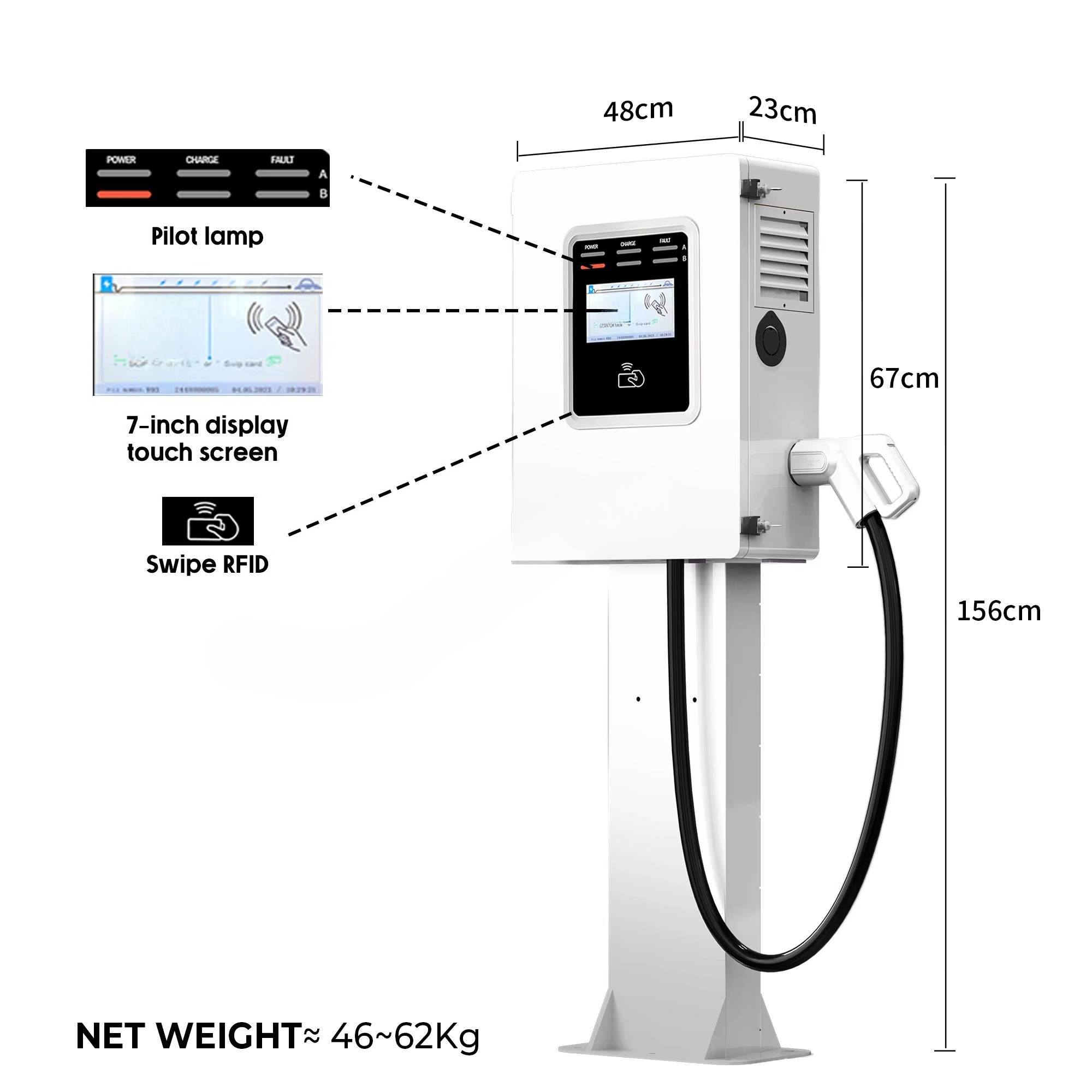 Borne de recharge rapide DC po - Dc Fast Charger 30Kw Wallbox Commercial avis et prix