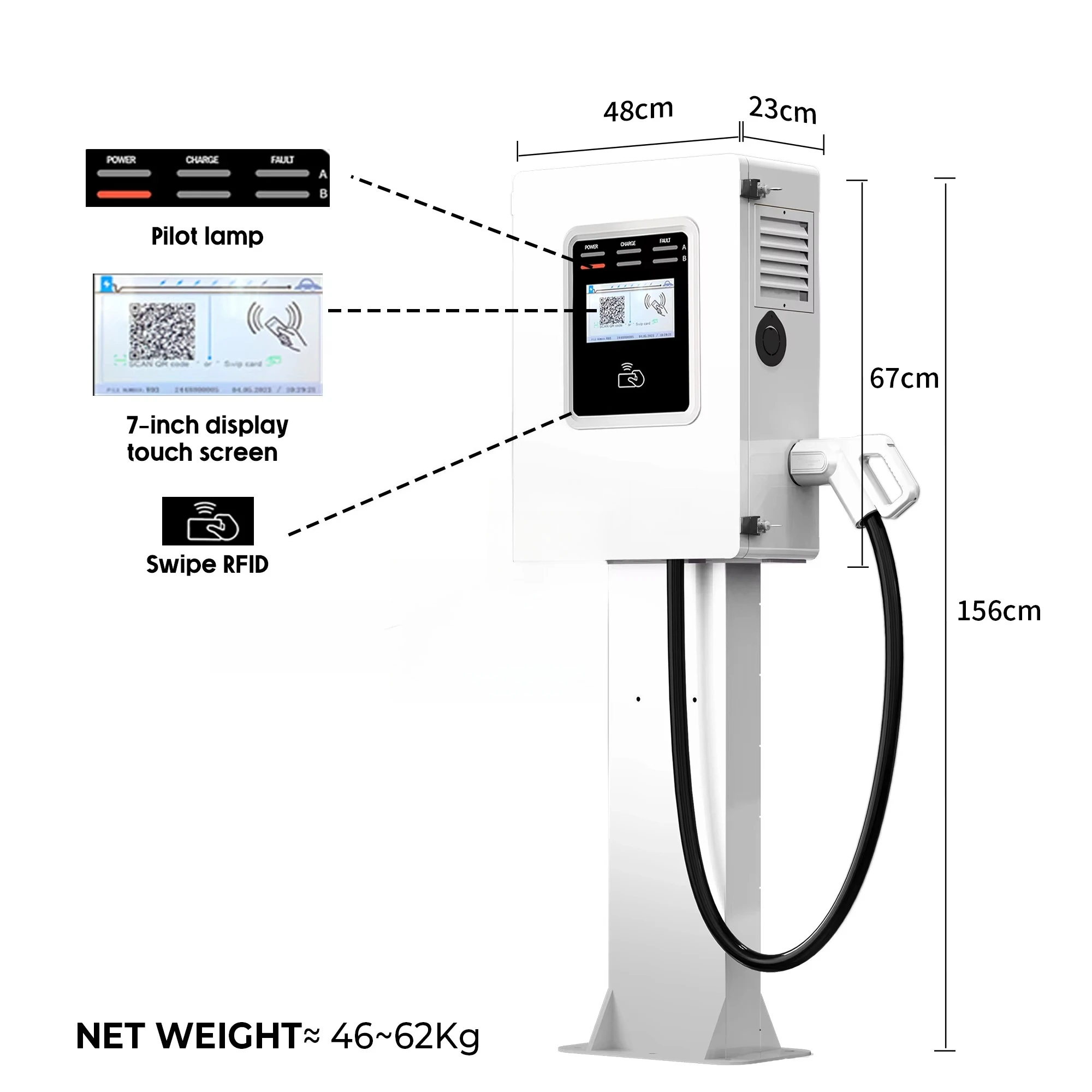 Chargeur rapide commercial Ocp - Dc Fast Charger 30Kw Wallbox Commercial avis et prix