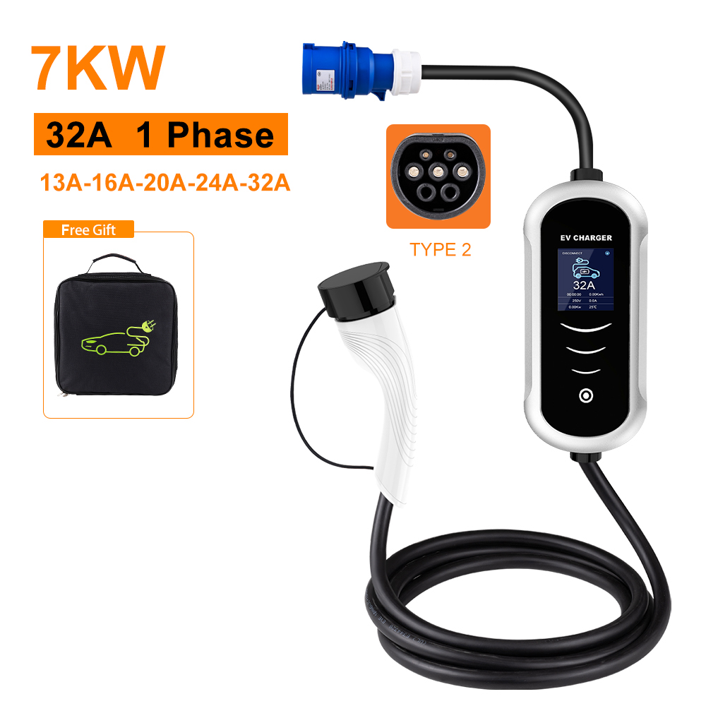 IPENGEN Type 2 chargeur EV Por - Portable Ev Charger 32A Type 2 Cee Plug avis et prix