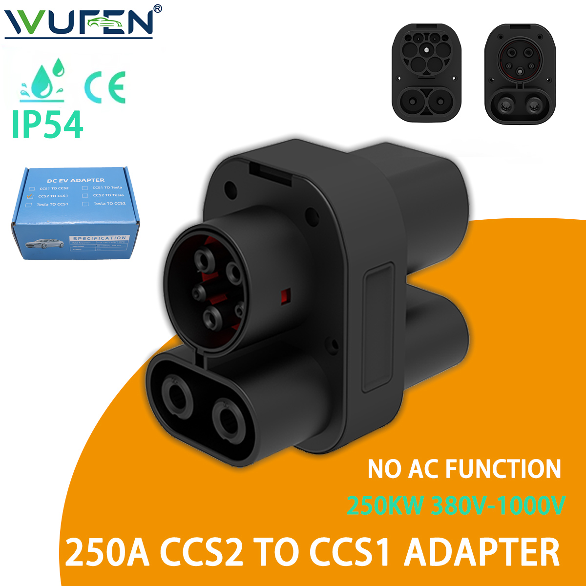 Adaptateur WUFEN 250KW CCS2 ve - Ccs2 To Ccs1 Fast Charge Adapter 250Kw avis et prix