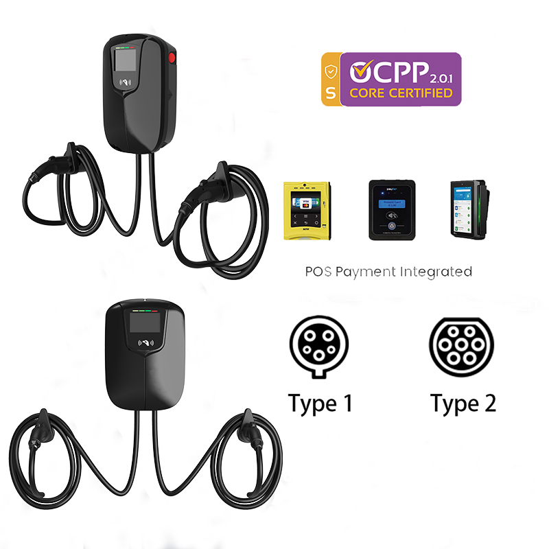 Station de recharge AC double  - 22Kw Wallbox Type 2 Ocpp Rfid avis et prix
