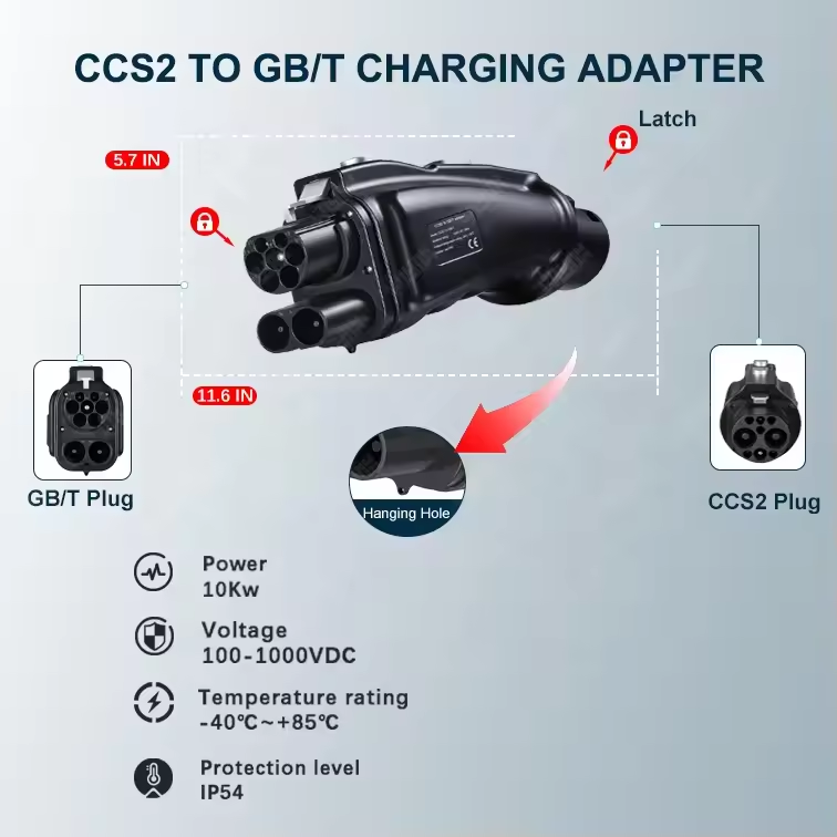 EV DC chargeur 200A 250A 1000V - Gb/T To Ccs2 200A Fast Charging Adapter avis et prix